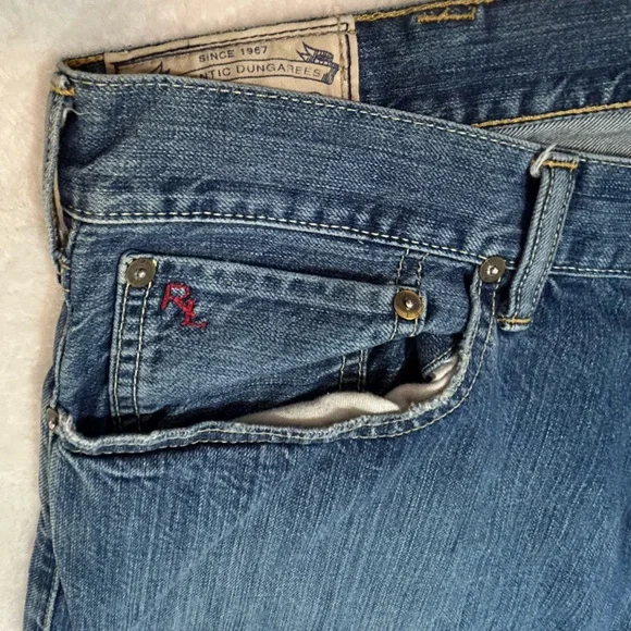 Polo by Ralph Lauren Hampton Men's Straight Fit Blue Jeans 38X32 - Picture 3 of 16